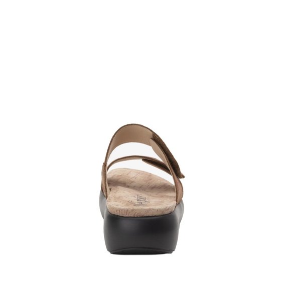 Alegria Shoes - The Bryce Sleek Rocker Sandal in Cognac & Roses by Alegria
